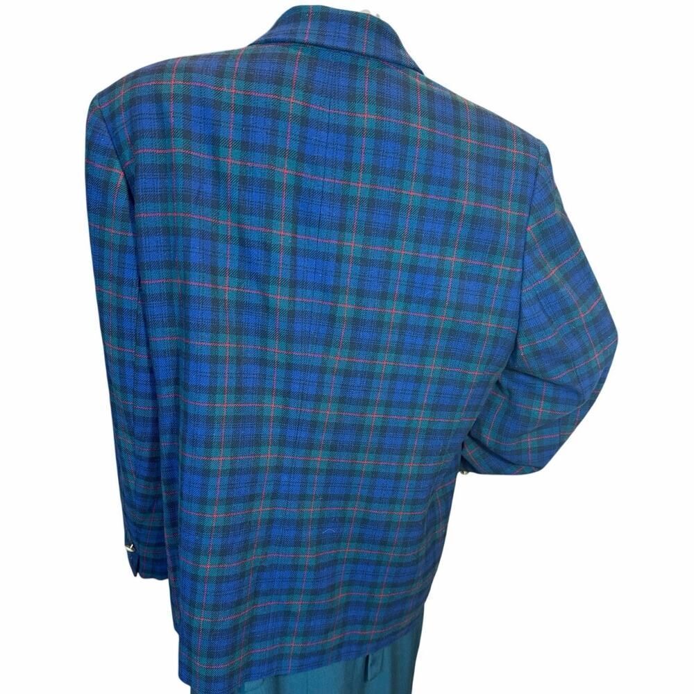 Vtg Pendleton Plus 16W Black Watch
Tartan Blazer 100% Wool Gold Button Academia - Picture 12 of 16